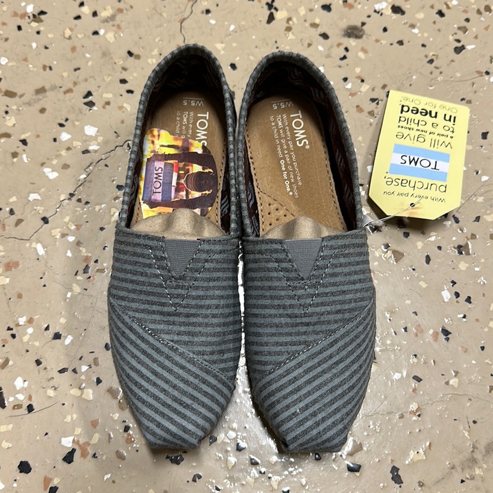 TOMS Movember Grey Striped Wool